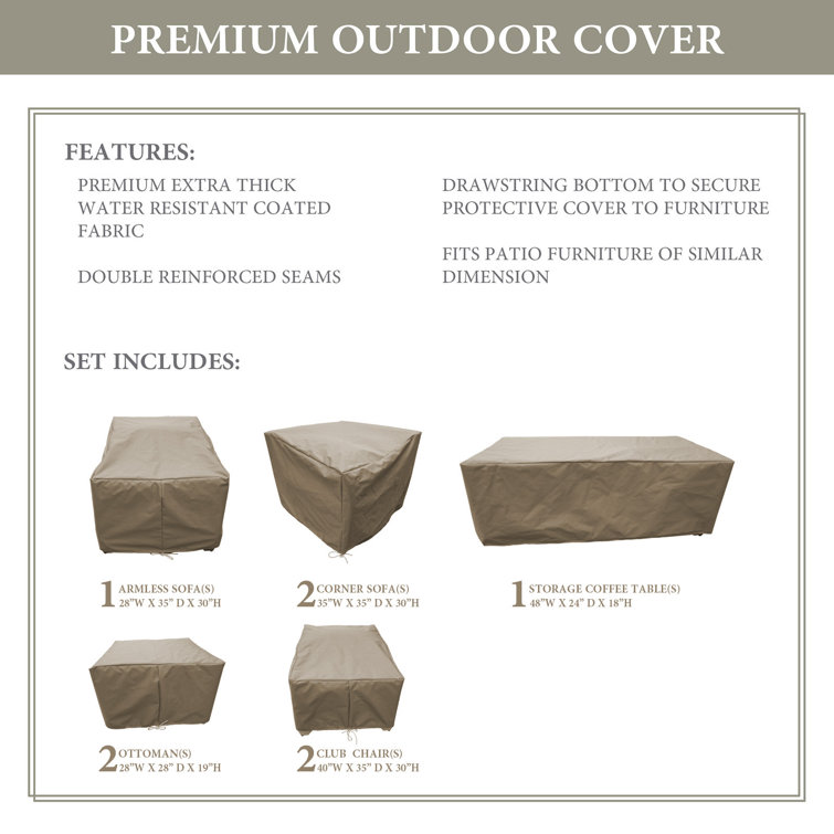 Arlmont & Co. Raighlyn Patio Furniture Covers for the Barbados08c